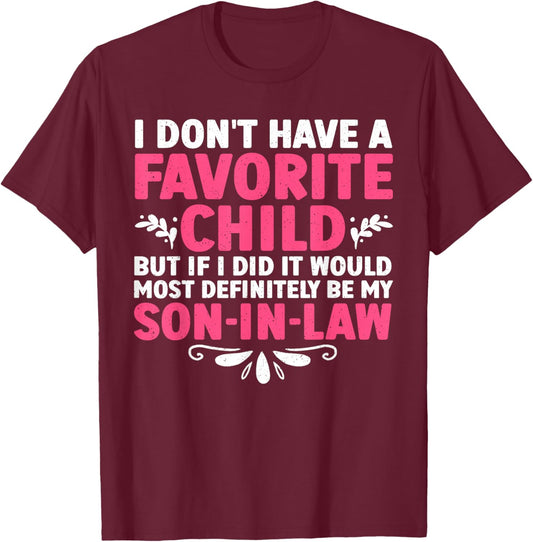 Mother In Law From Son In Law For Mom Women Mother In Law T-Shirt - T-Shirt | Maroon