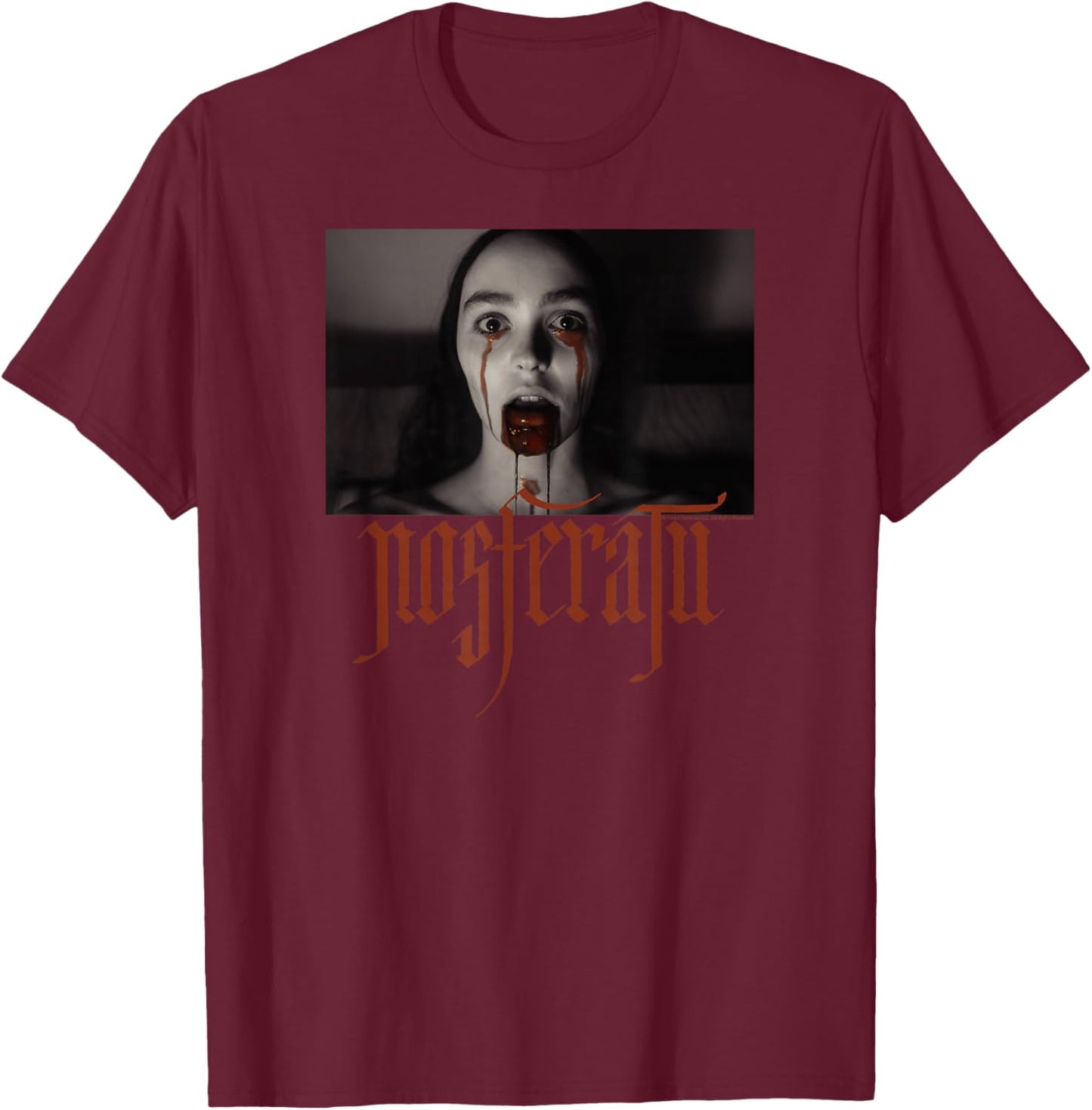 Nosferatu Ellen Hutter Blood Tears T-Shirt - T-Shirt | Maroon