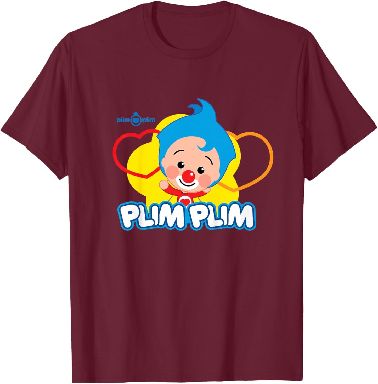 Kids Plim Plim The Kindness Hero - Colourful Designs for Children T-Shirt - T-Shirt | Maroon