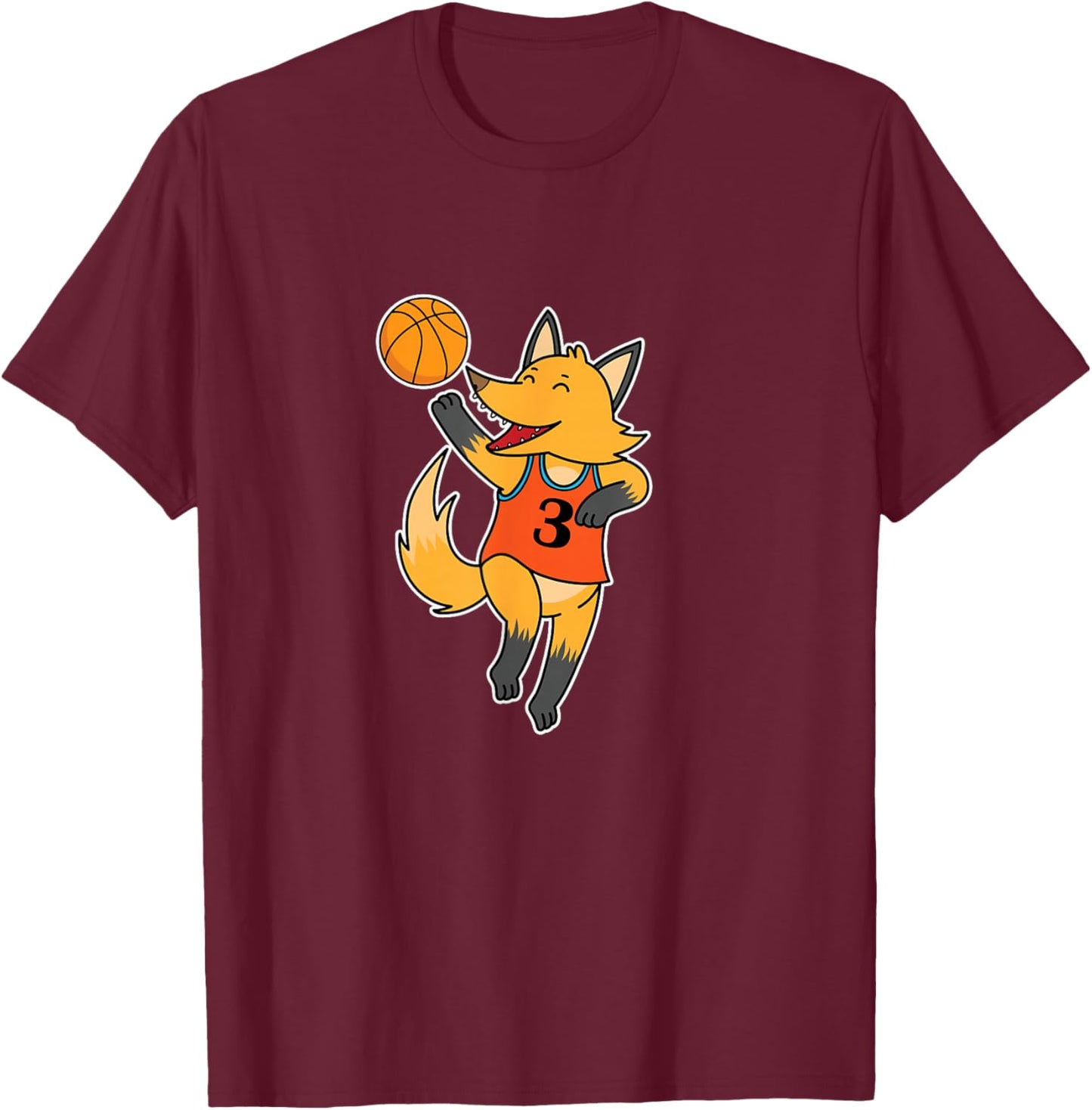 Fox plays Basketball T-Shirt - T-Shirt | Maroon