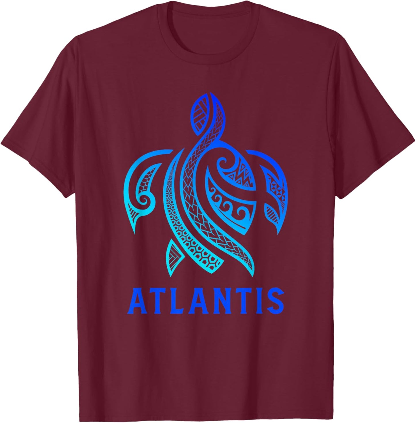 Atlantis Bahamas Tribal Sea Turtle Bahamas Maori Art T-Shirt - T-Shirt | Maroon