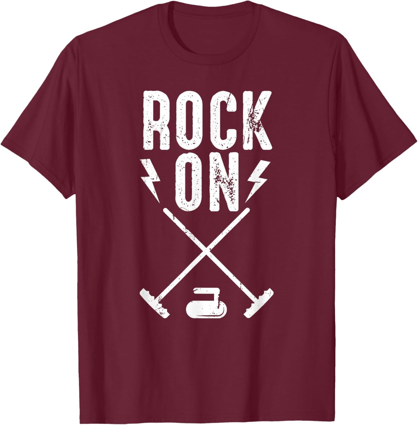 Best Curling Art Women Stone Sport Curling Player T-Shirt - T-Shirt | Maroon