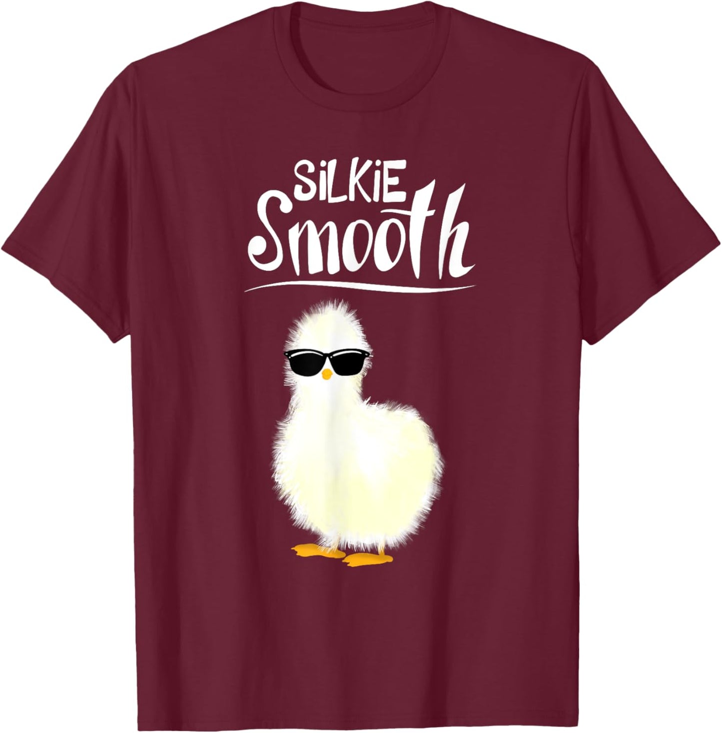 Funny Silkie Smooth Art Women Silkie Chicken Lover T-Shirt - T-Shirt | Maroon