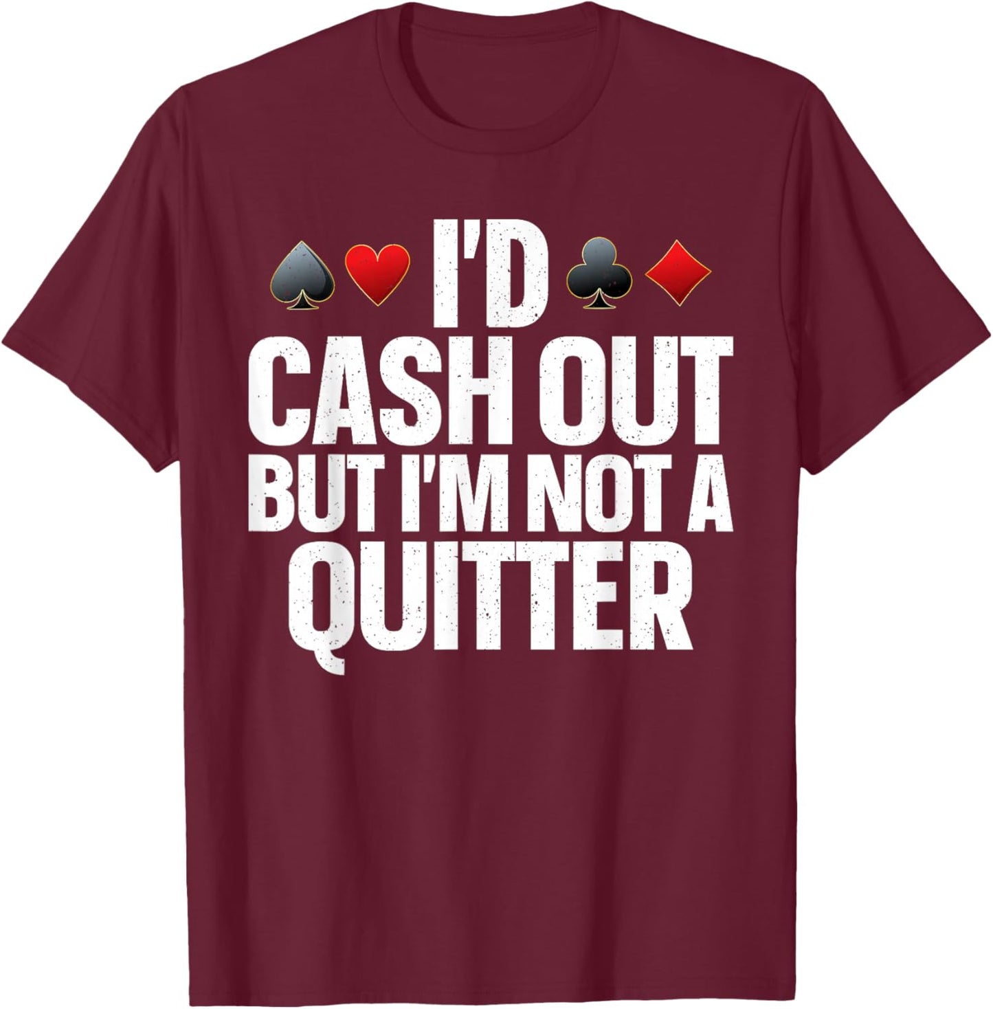 Casino Art Women Gambling Casino Player Gambler T-Shirt - T-Shirt | Maroon
