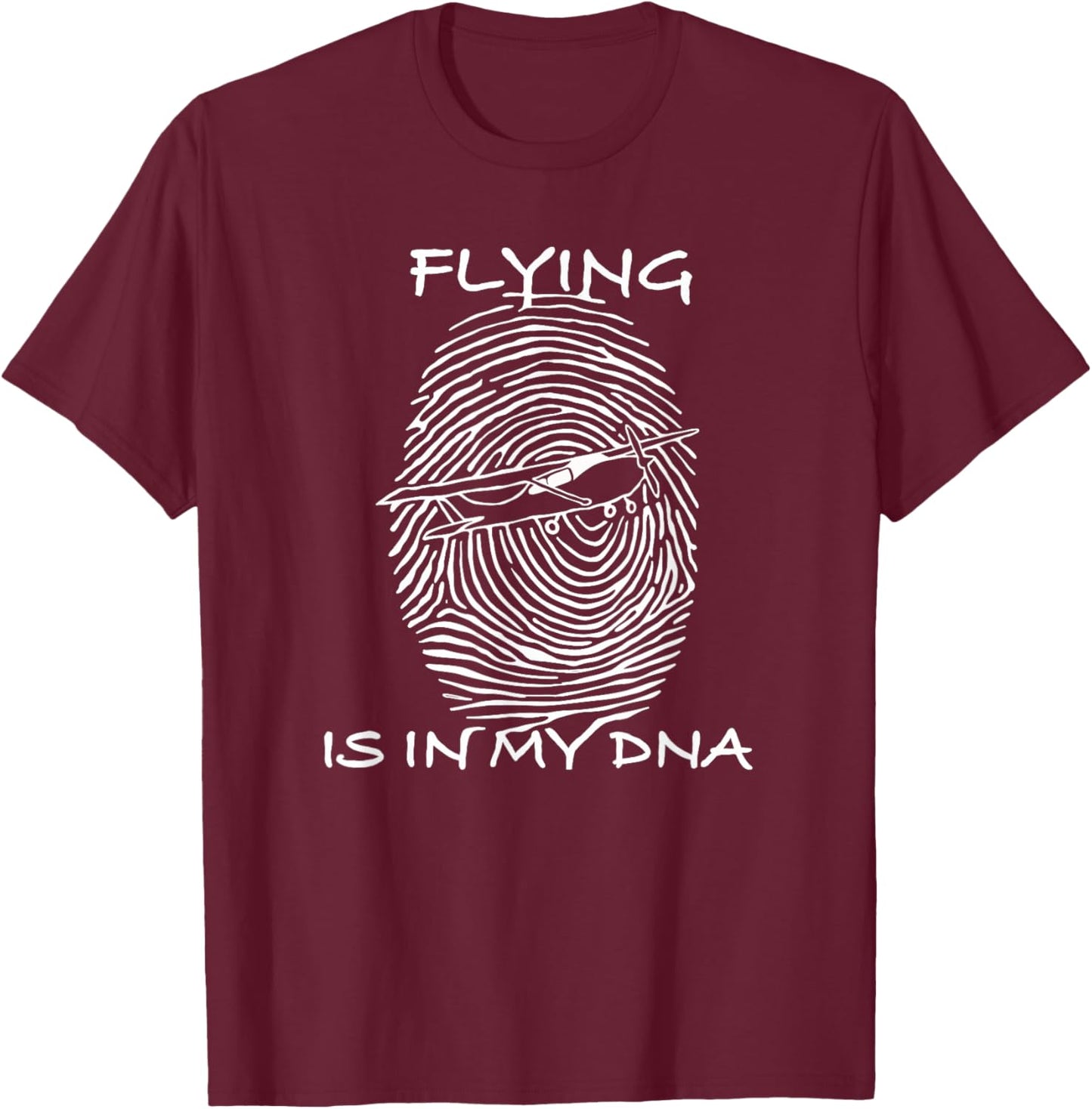 Cloud Surfing Apparel Pilot - Black, Small - Short Sleeve - Modern - Round Neck - Unique Graphic Design T-Shirt - T-Shirt | Maroon