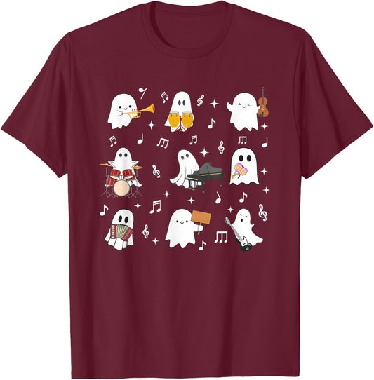 Music Teacher Halloween Music Teacher Education T-Shirt - T-Shirt | Maroon