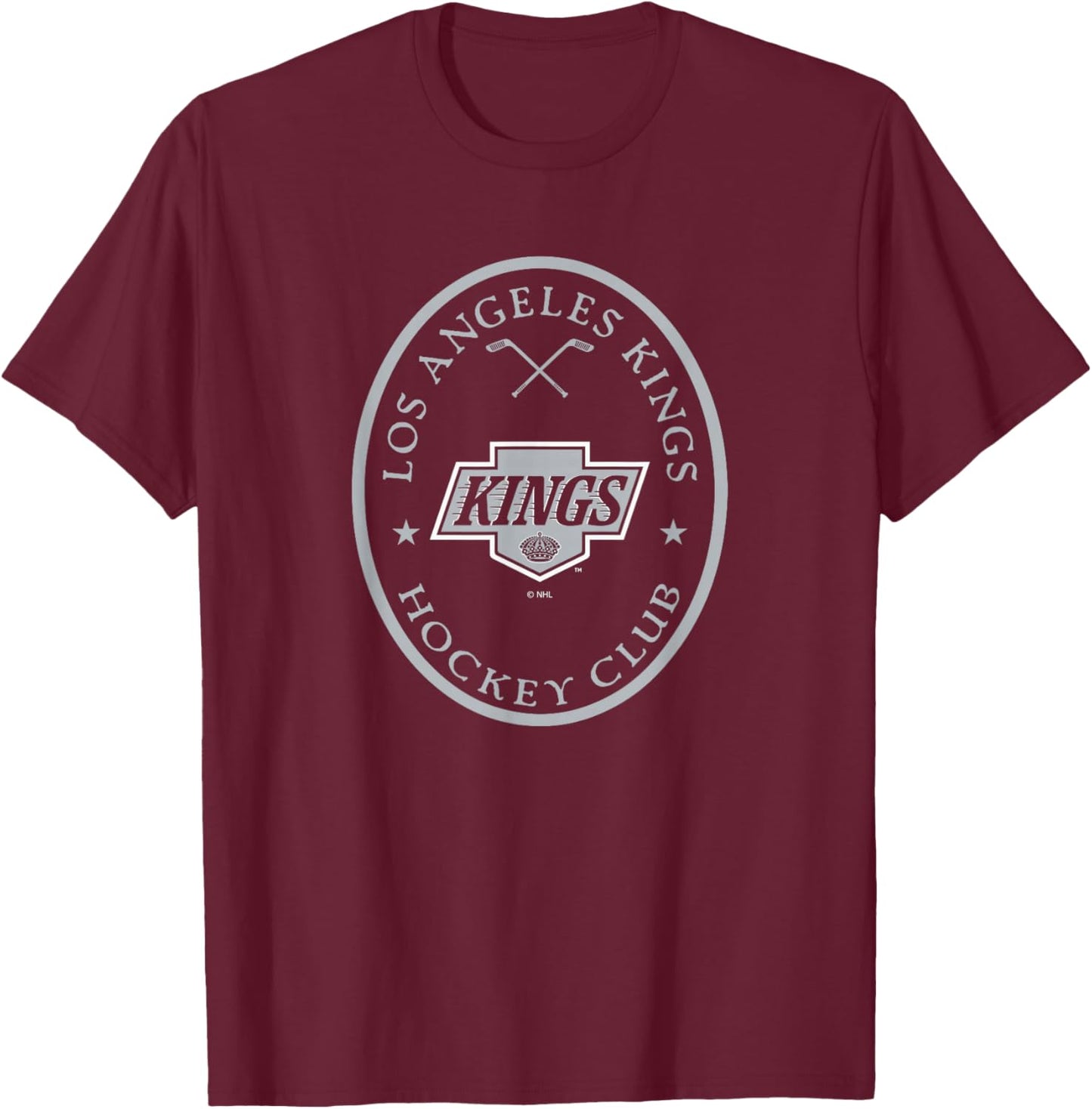 Los Angeles Kings Iconic Black Officially Licensed T-Shirt - T-Shirt | Maroon