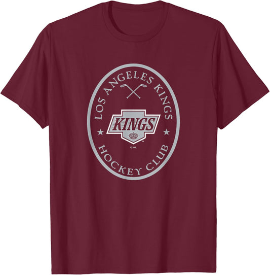 Los Angeles Kings Iconic Black Officially Licensed T-Shirt - T-Shirt | Maroon
