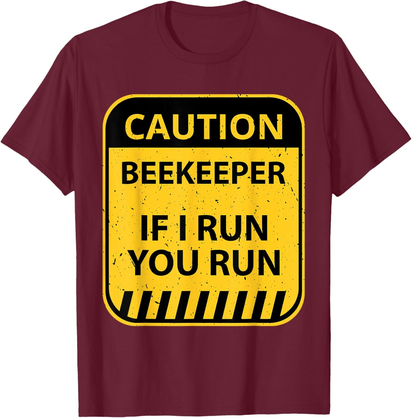 Beekeeper Funny Honeybee Beekeeping Bee Farm Enthusiast Gag T-Shirt - T-Shirt | Maroon