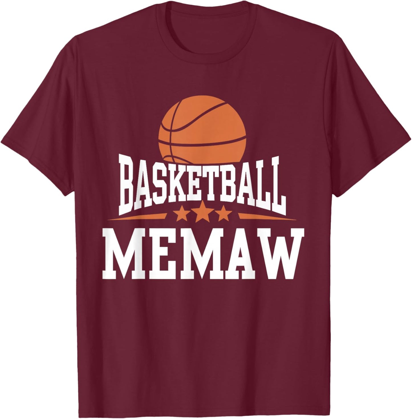Basketball Memaw Sports Family Matching Basketball T-Shirt - T-Shirt | Maroon
