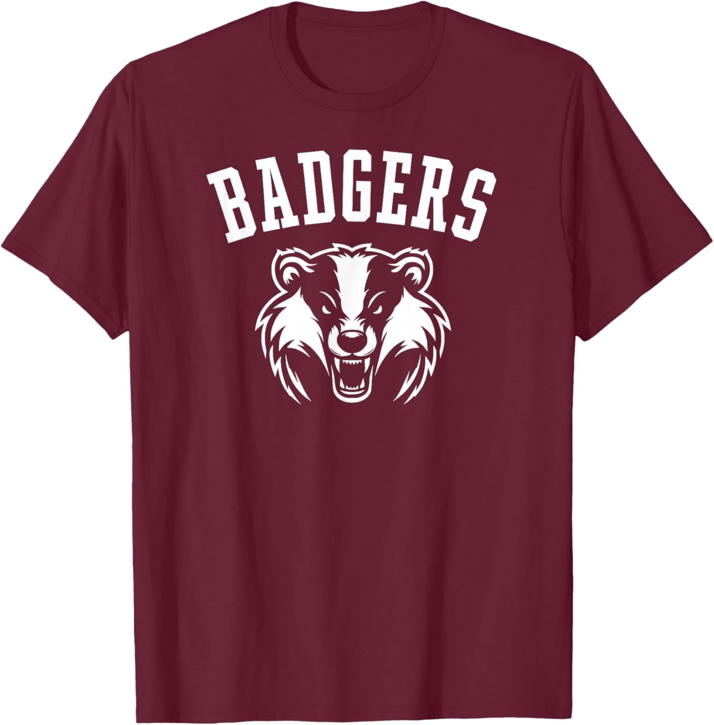 Badgers Mascot for Players and Fans T-Shirt - T-Shirt | Maroon