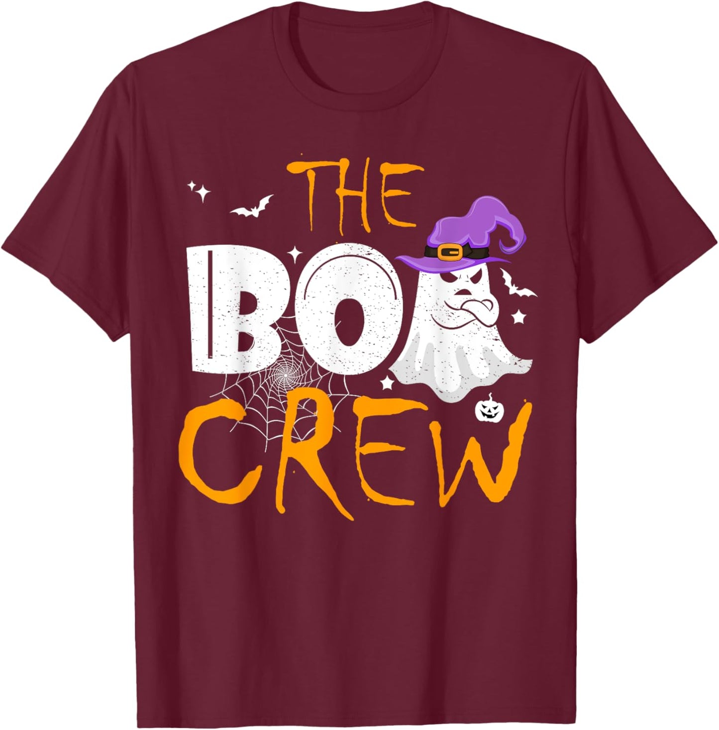 Halloween Ghost The Boo Crew Matching family Women Kids Men T-Shirt - T-Shirt | Maroon