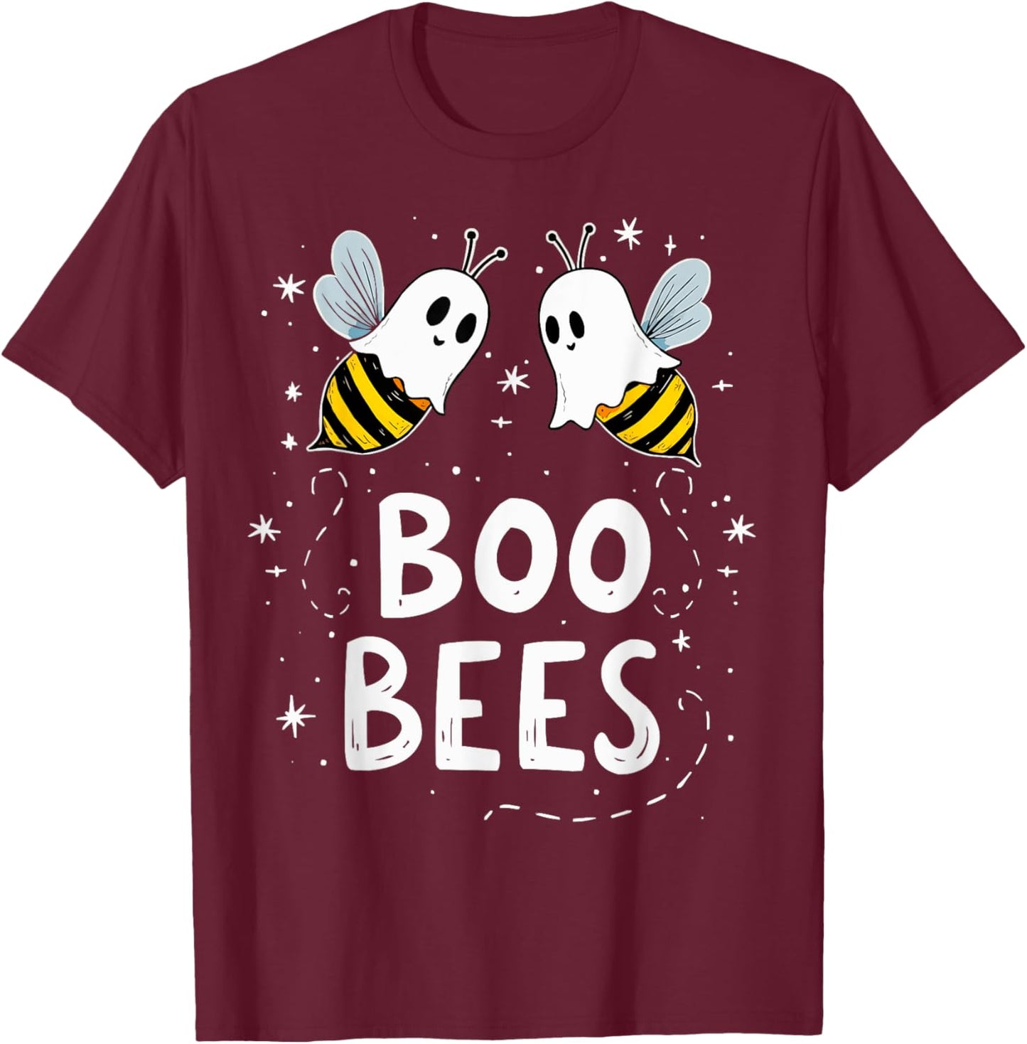 Funny Boo Bees Boobs Ghost Bee Last Minute Halloween Costume T-Shirt - T-Shirt | Maroon