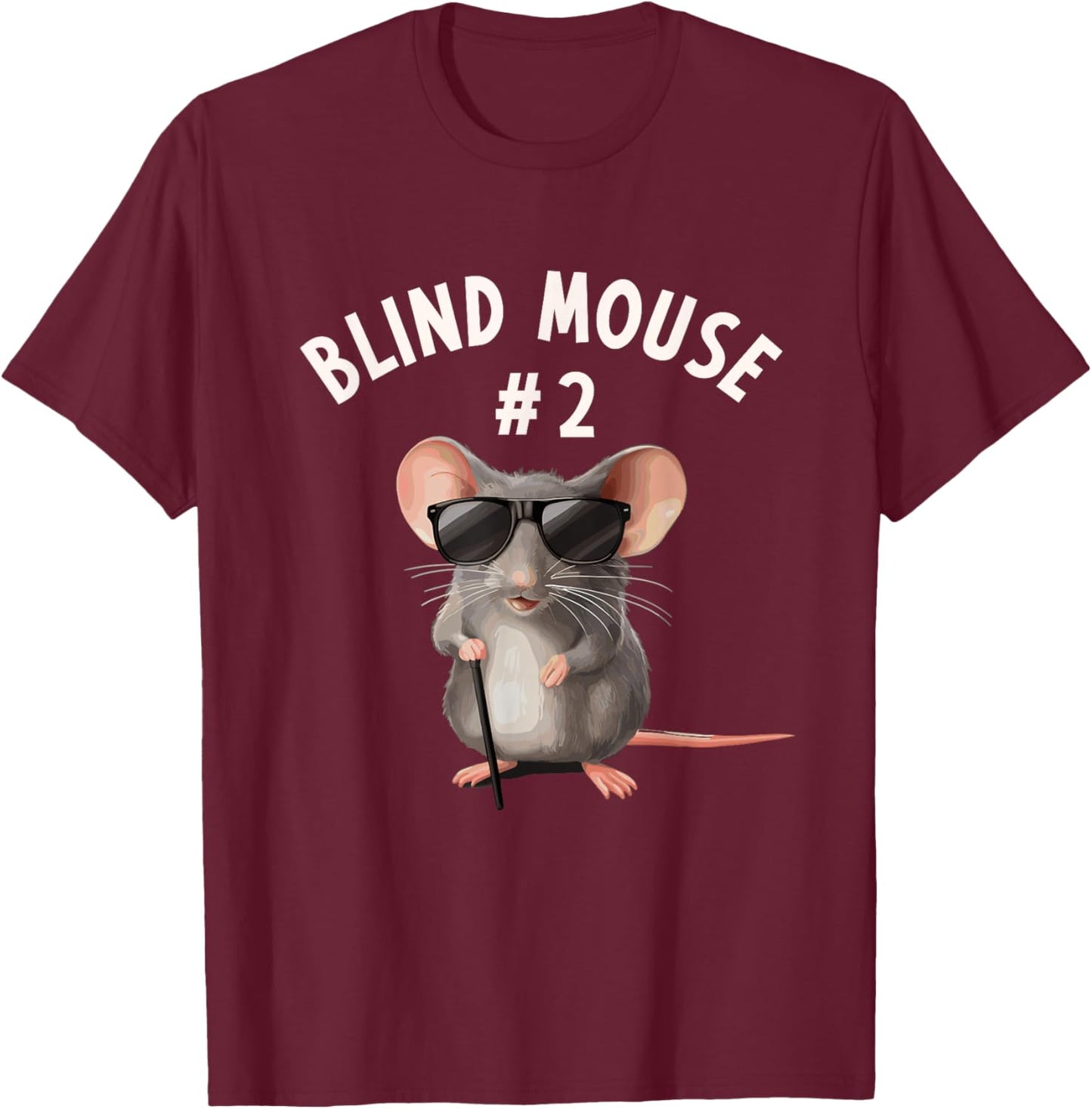 Matching Group Outfit #2 of 3 - Three Blind Mice Costume T-Shirt - T-Shirt | Maroon