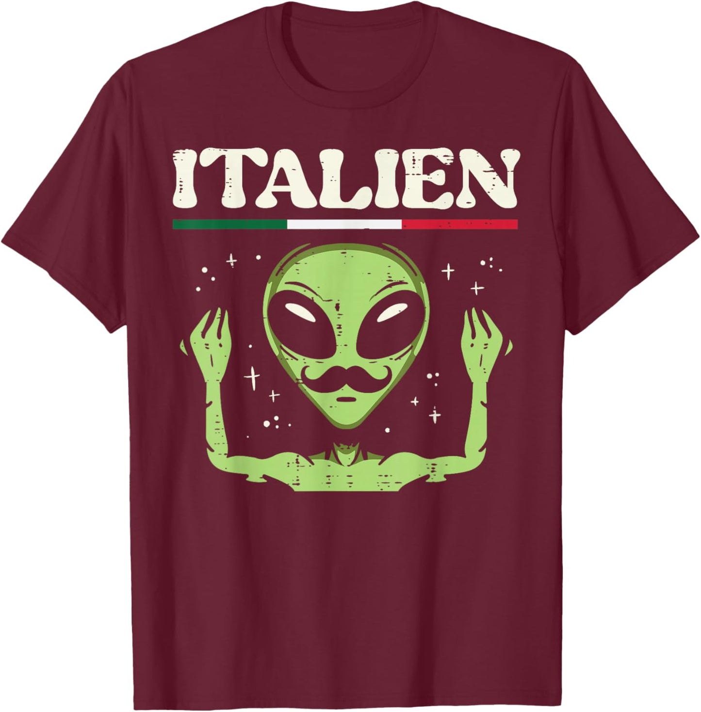 Italian Alien Italien Funny Italy Hand Gesture Men Women Kid T-Shirt - T-Shirt | Maroon