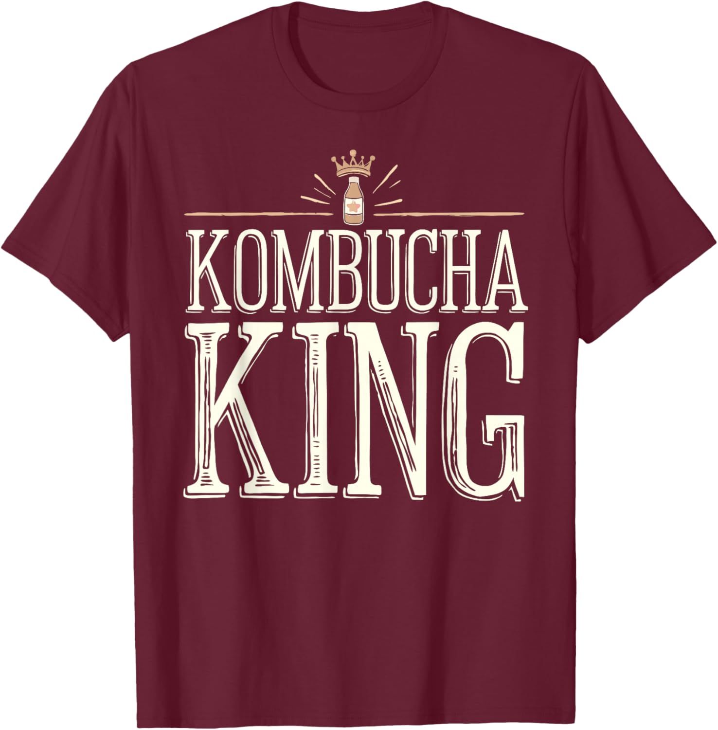 Kombucha King Kombucha King I Brew Kombucha T-Shirt - T-Shirt | Maroon
