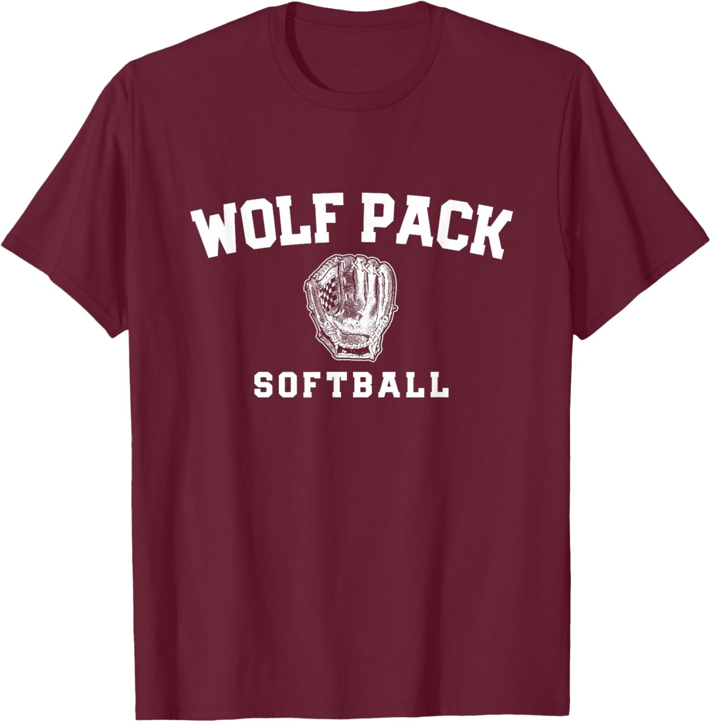 Wolf Pack Ridgeview Softball Mitt HS T-Shirt - T-Shirt | Maroon