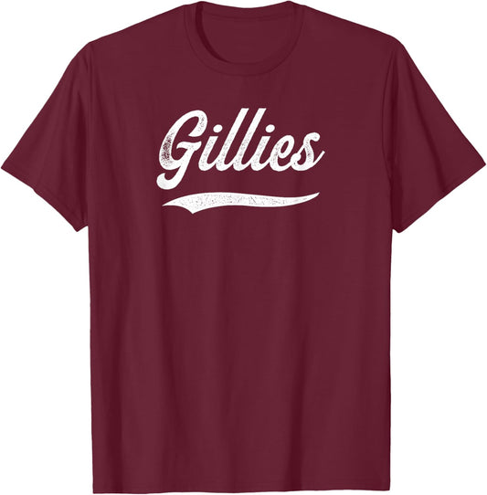 Distressed Script Keagan Gillies Prospect Baseball Fan Gear T-Shirt - T-Shirt | Maroon
