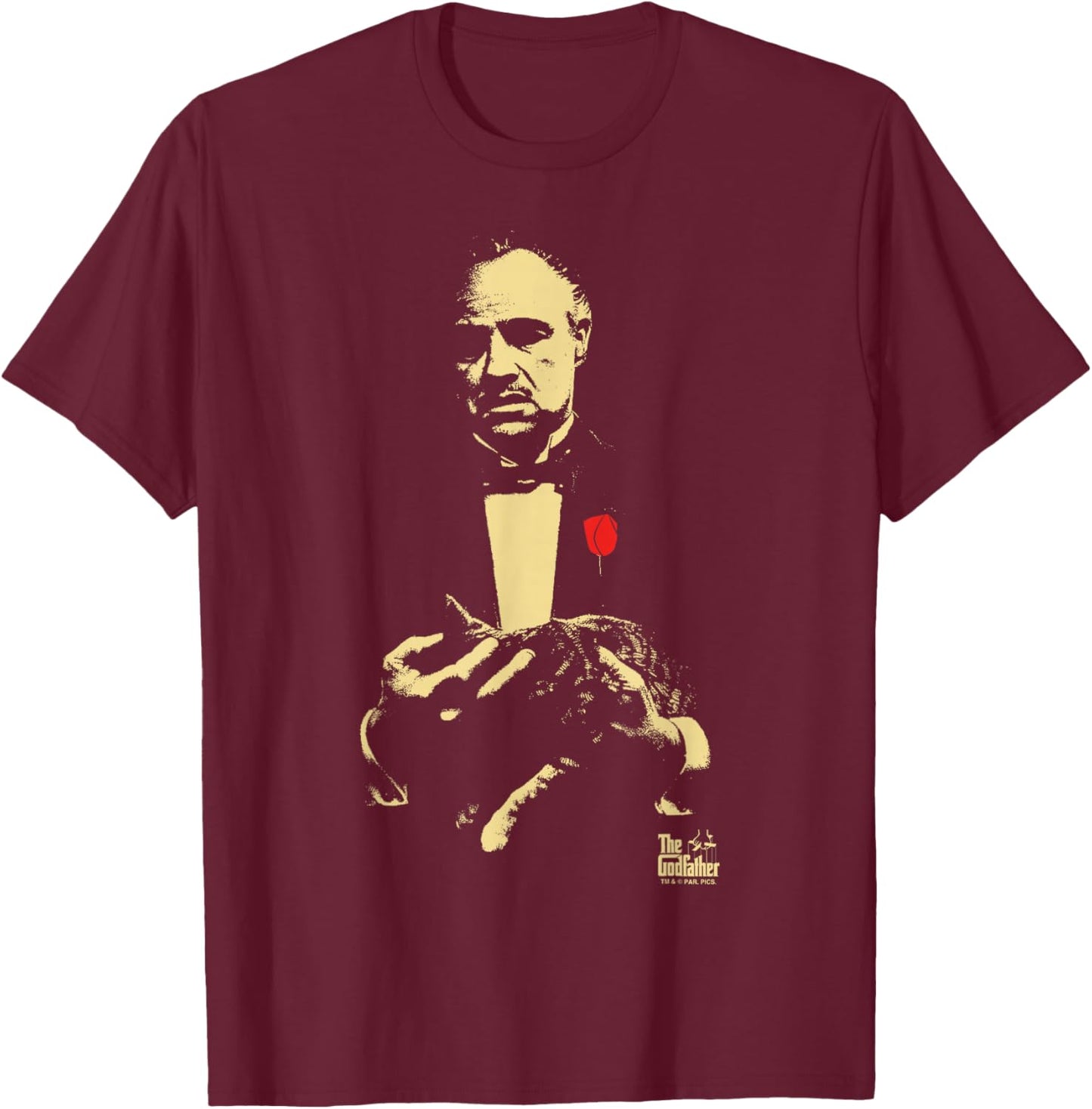 The Godfather Vito Don Corleone With Cat T-Shirt - T-Shirt | Maroon