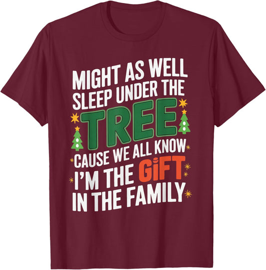 Funny Christmas Shirts Kids Xmas Pajamas Women Boys T-Shirt - T-Shirt | Maroon