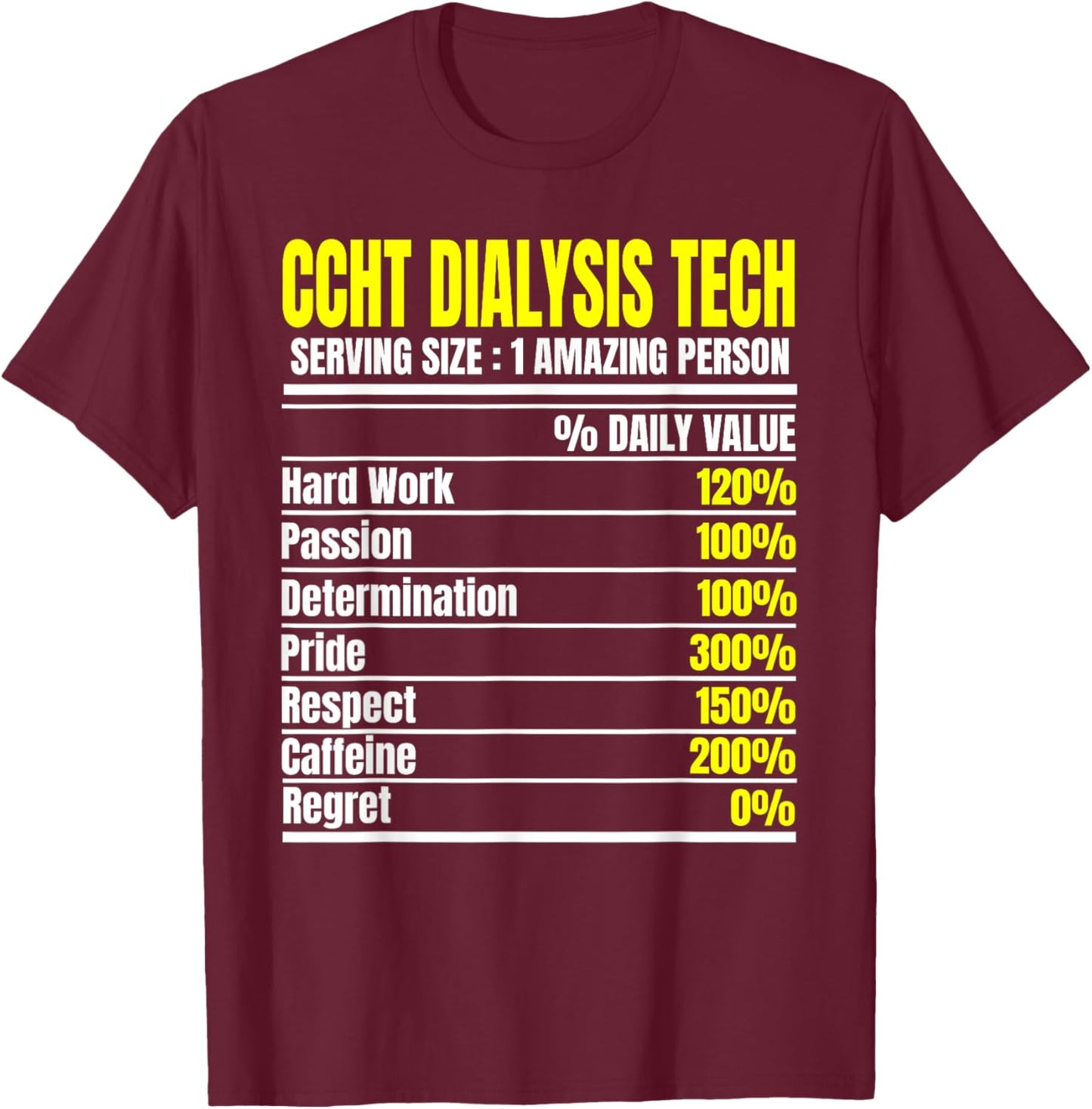 Certified Clinical Hemodialysis Technician CCHT Doctor T-Shirt - T-Shirt | Maroon