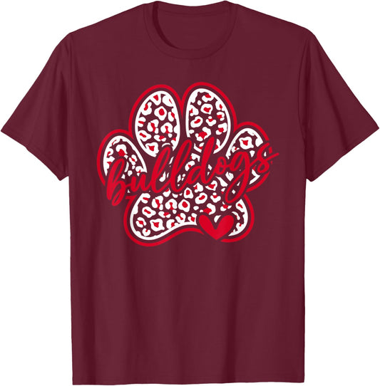 Vintage Go Dawgs Funny Bulldog School Spirit Back To School T-Shirt - T-Shirt | Maroon