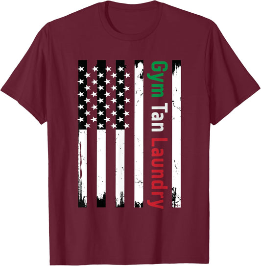Gym Tan Laundry GTL New Jersey Garden NJ Shore Italian Flag T-Shirt - T-Shirt | Maroon