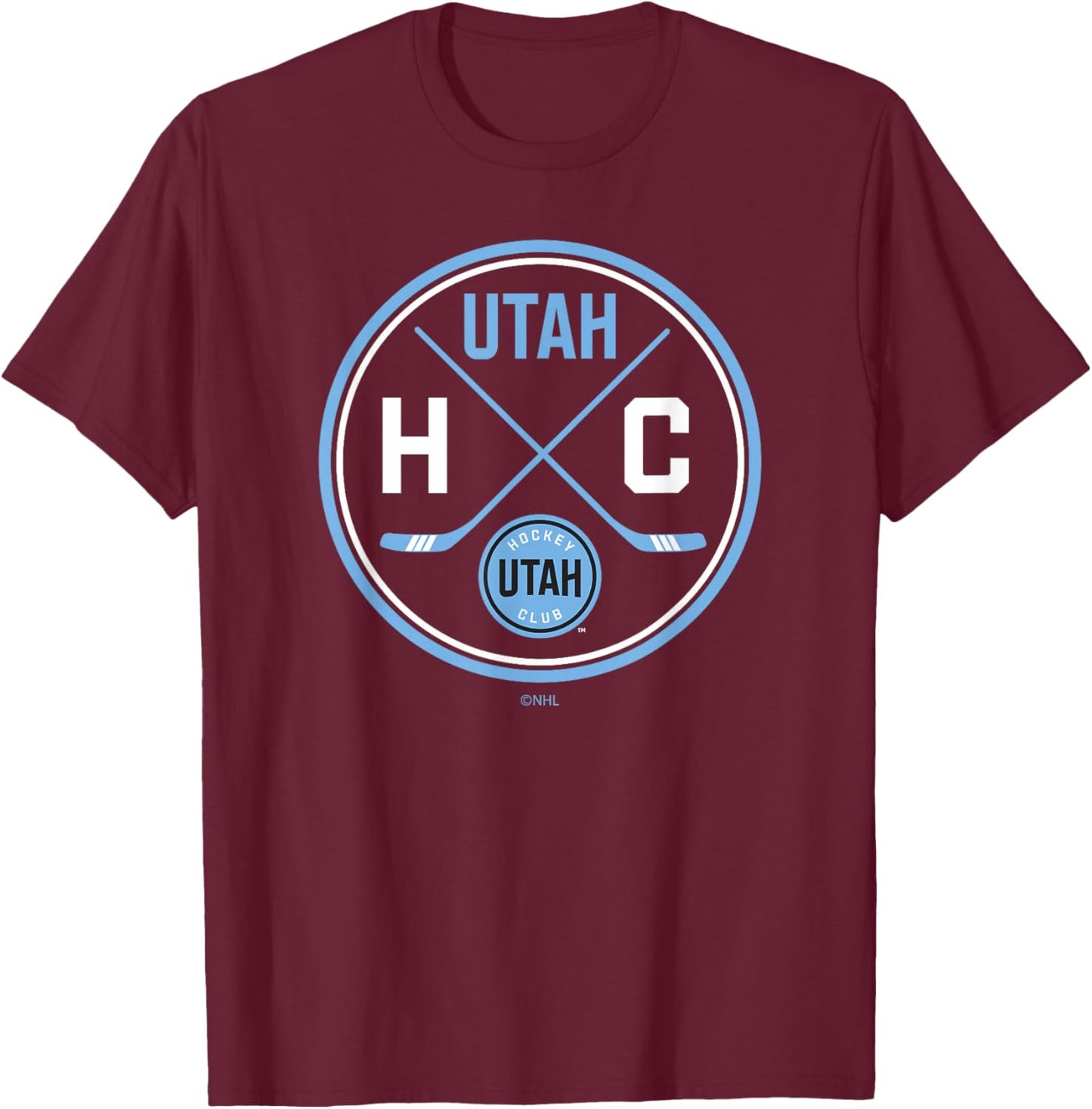 Utah Hockey Club Prize Dark Heather Officially Licensed T-Shirt - T-Shirt | Maroon