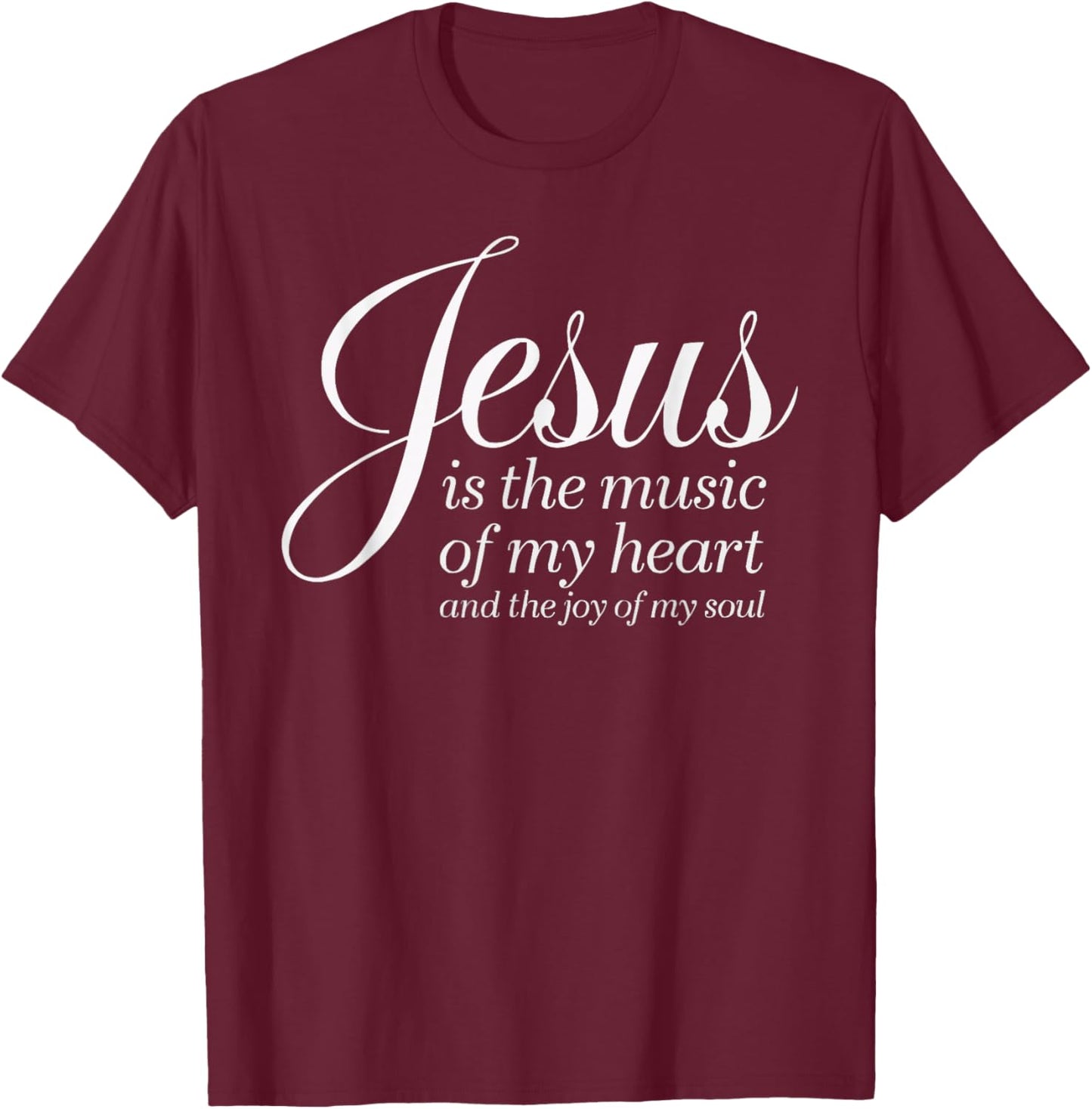 Music Jesus Christ Religion Christian Musician Christianity T-Shirt - T-Shirt | Maroon