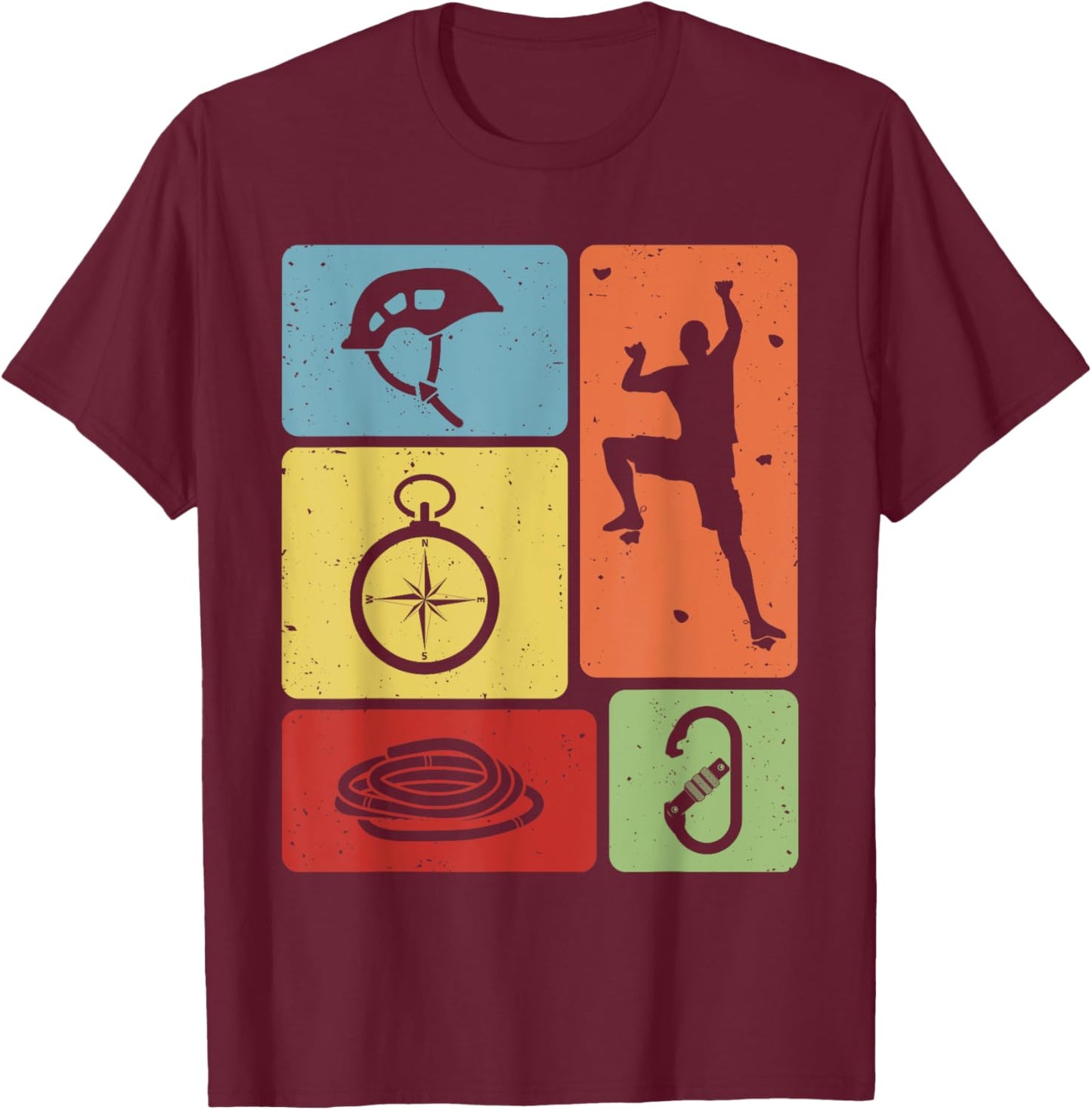 Funny Rock Climbing Bouldering Enthusiasts Men Women Kids T-Shirt - T-Shirt | Maroon