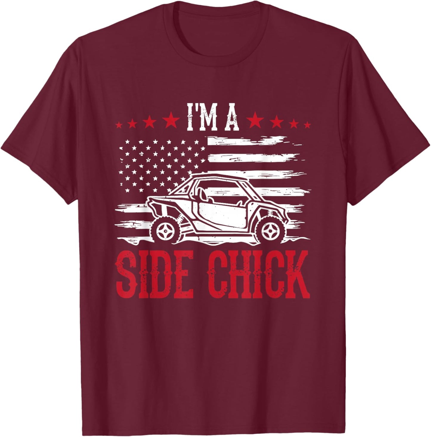 I'm a Side Chick SXS T-Shirt - T-Shirt | Maroon