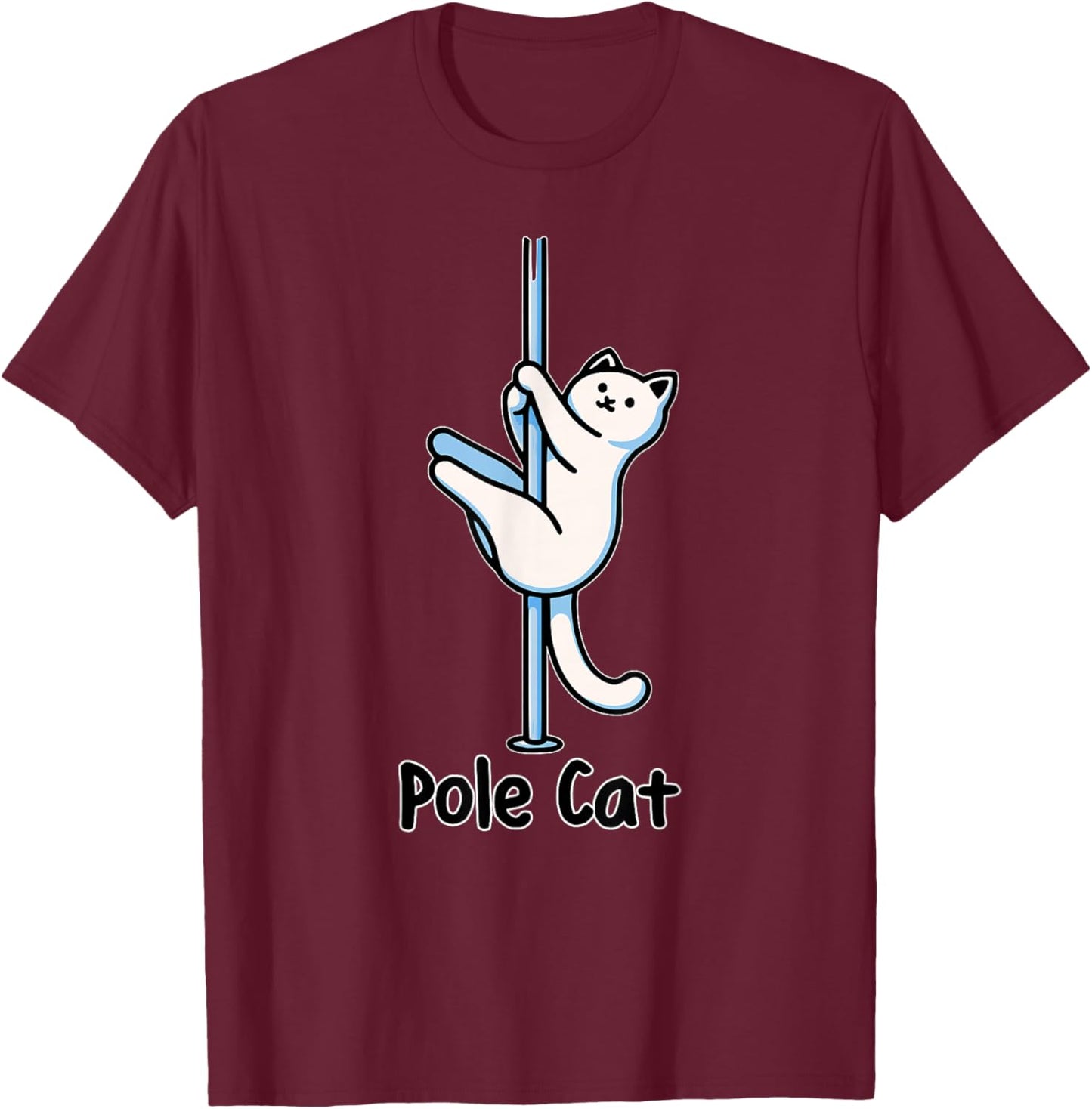 Adults Cat Lovers Black Short Sleeve Classic Fit T-Shirt - T-Shirt | Maroon