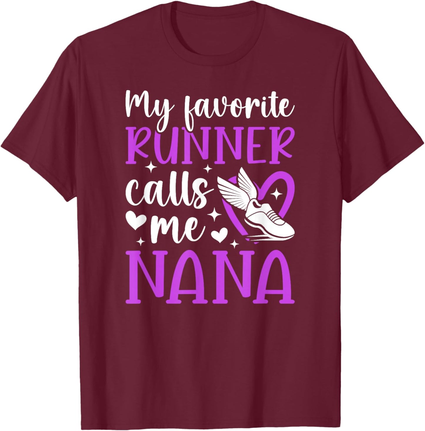 Proud Cross Country Nana Of A Cross Country Runner Nana T-Shirt - T-Shirt | Maroon