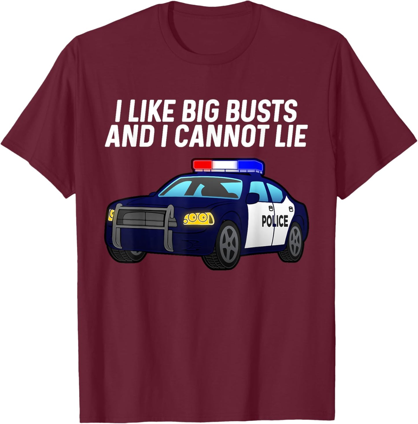Funny Police Officer Art Women Police Officer Cop T-Shirt - T-Shirt | Maroon