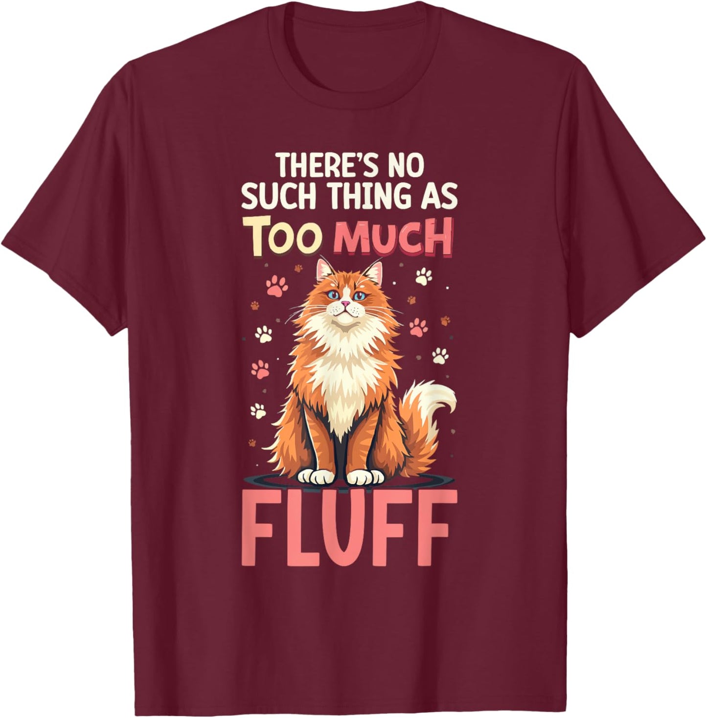 Maine Coon Cat Kitty Lover Animal Pet Kitten Meow Men Women T-Shirt - T-Shirt | Maroon