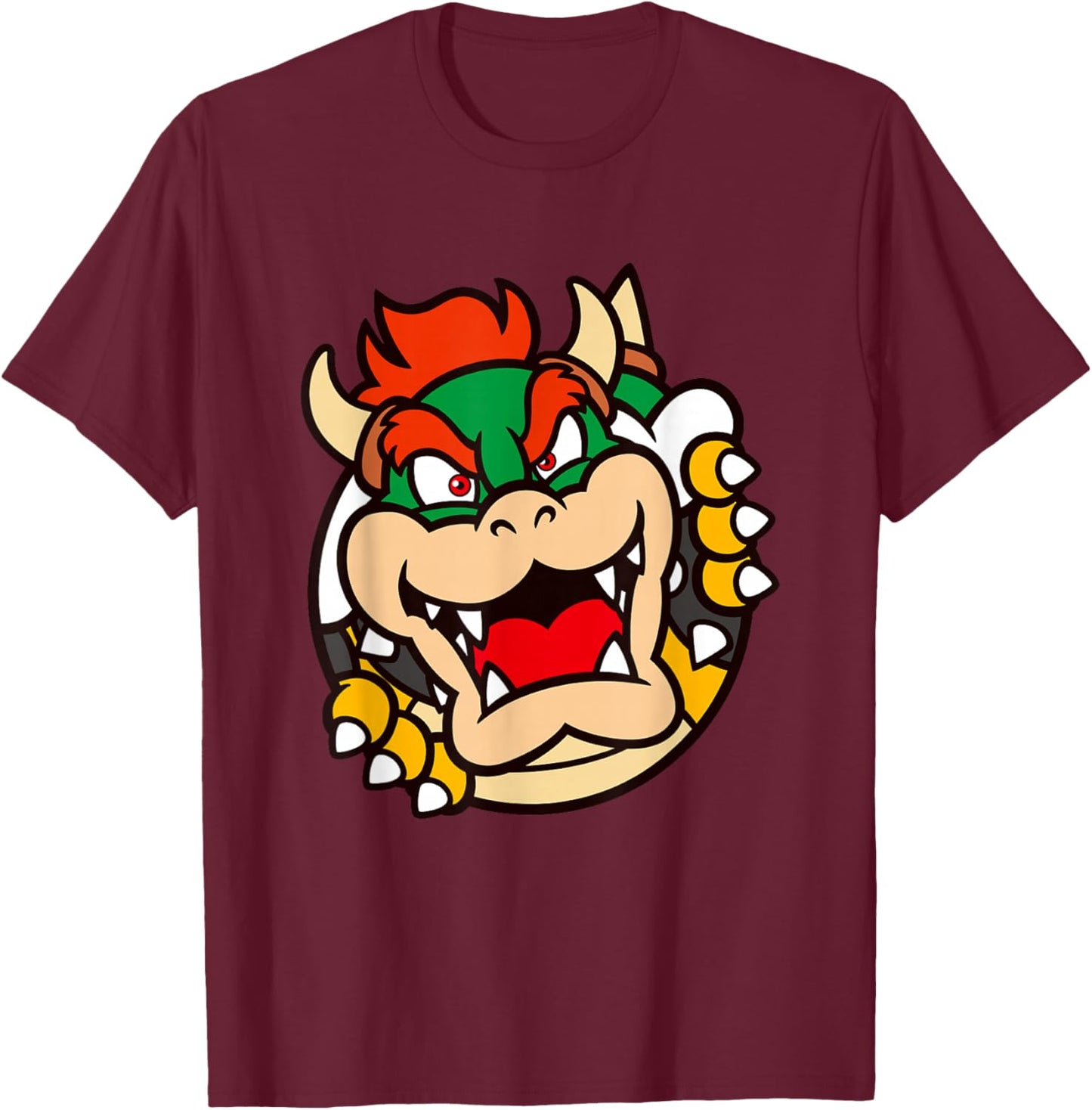 Super Mario Bros Bowser Big Koopa Breakout Portrait T-Shirt - T-Shirt | Maroon
