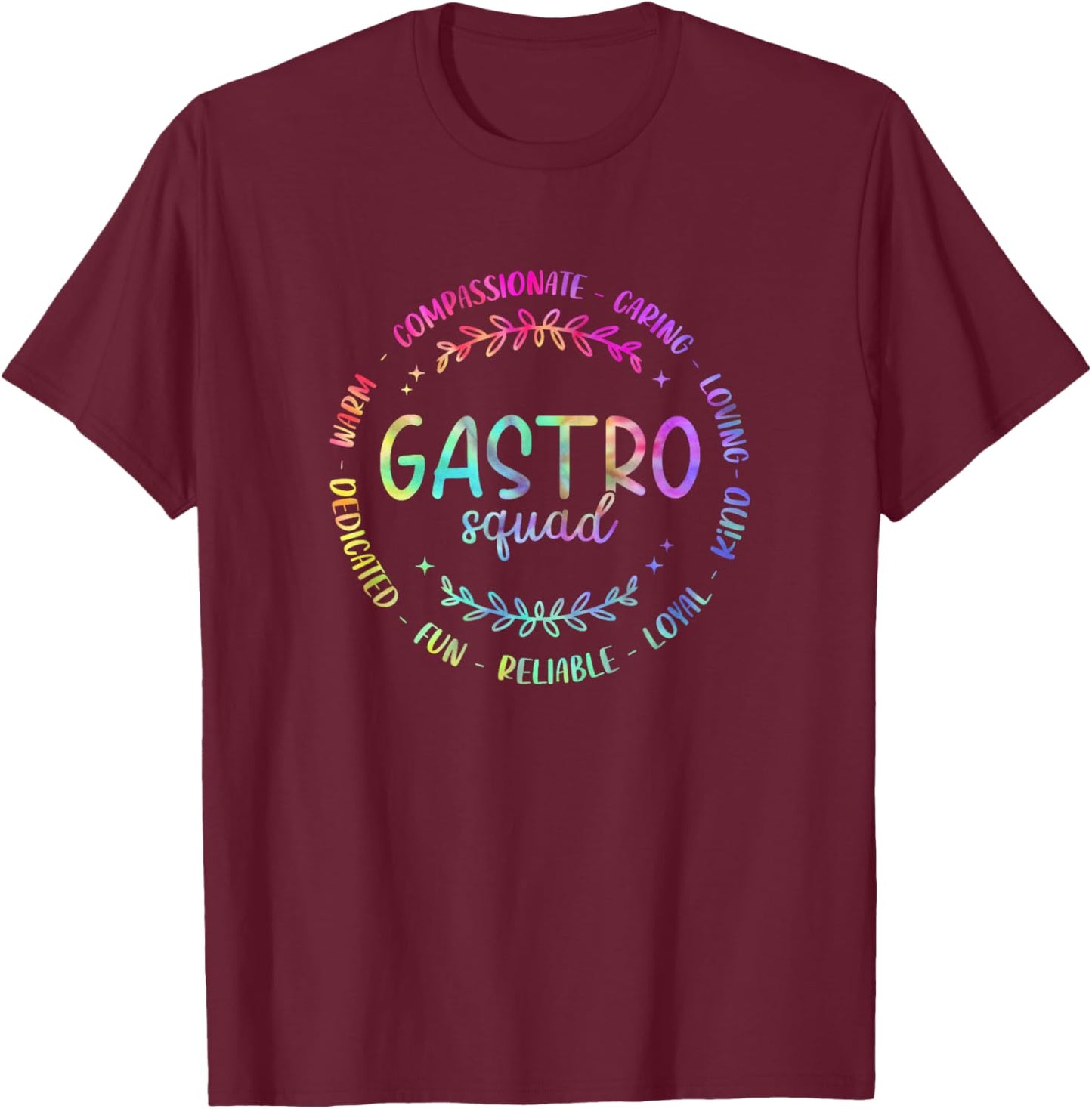 Gastro Squad Tie Dye Design For Doctor Gastroenterology T-Shirt - T-Shirt | Maroon
