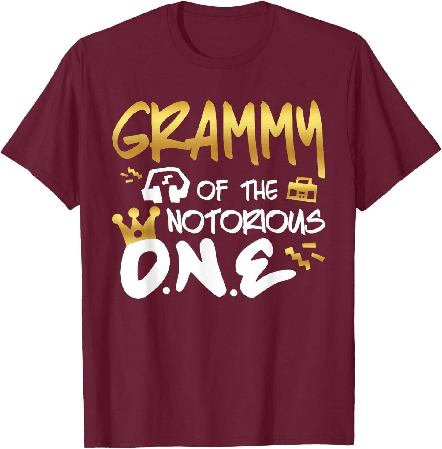 Grammy Of The Notorious One Old School 1st Hip Hop Birthday T-Shirt - T-Shirt | Maroon
