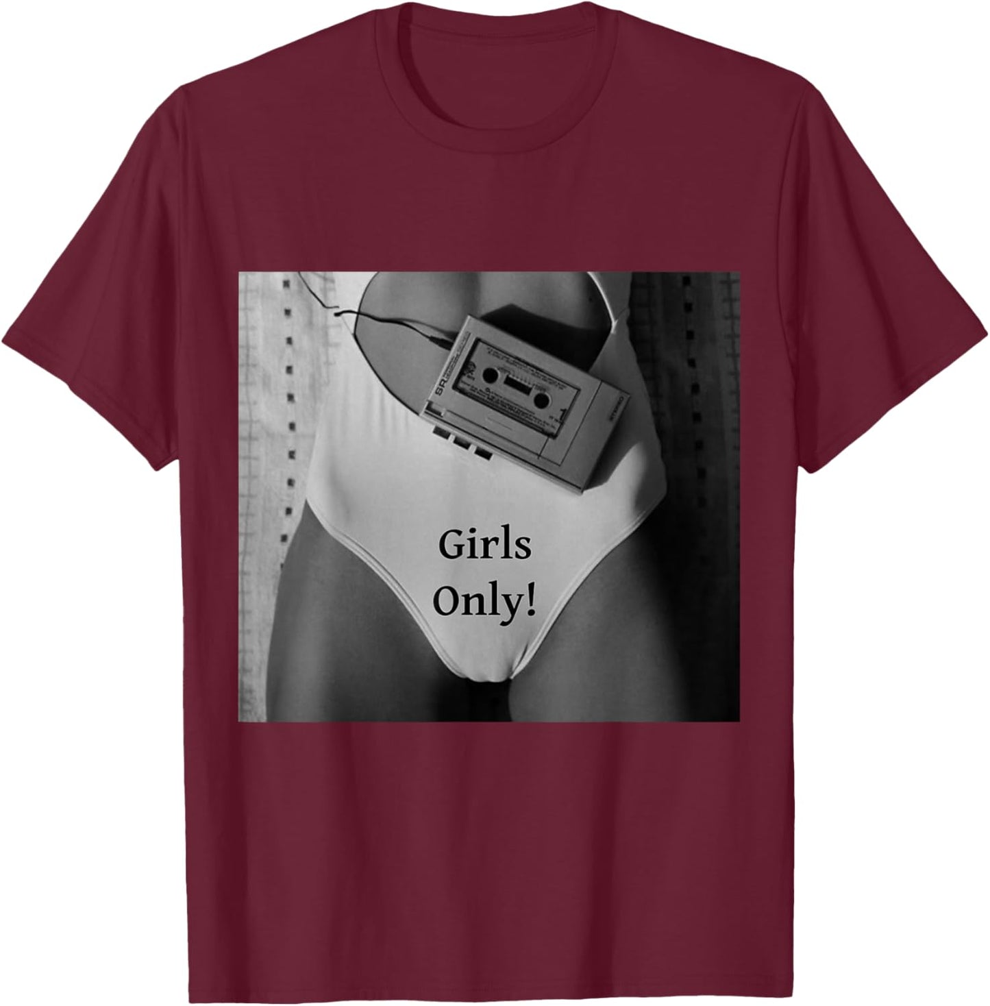 Beautiful woman in bikini provocative only girls T-Shirt - T-Shirt | Maroon