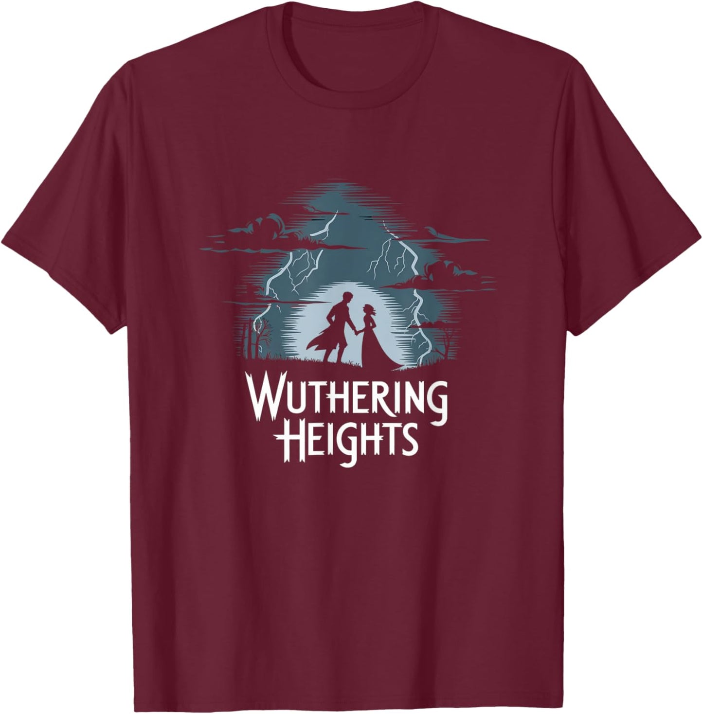 Wuthering Heights Gothic Romance Classic Literature Bookworm T-Shirt - T-Shirt | Maroon