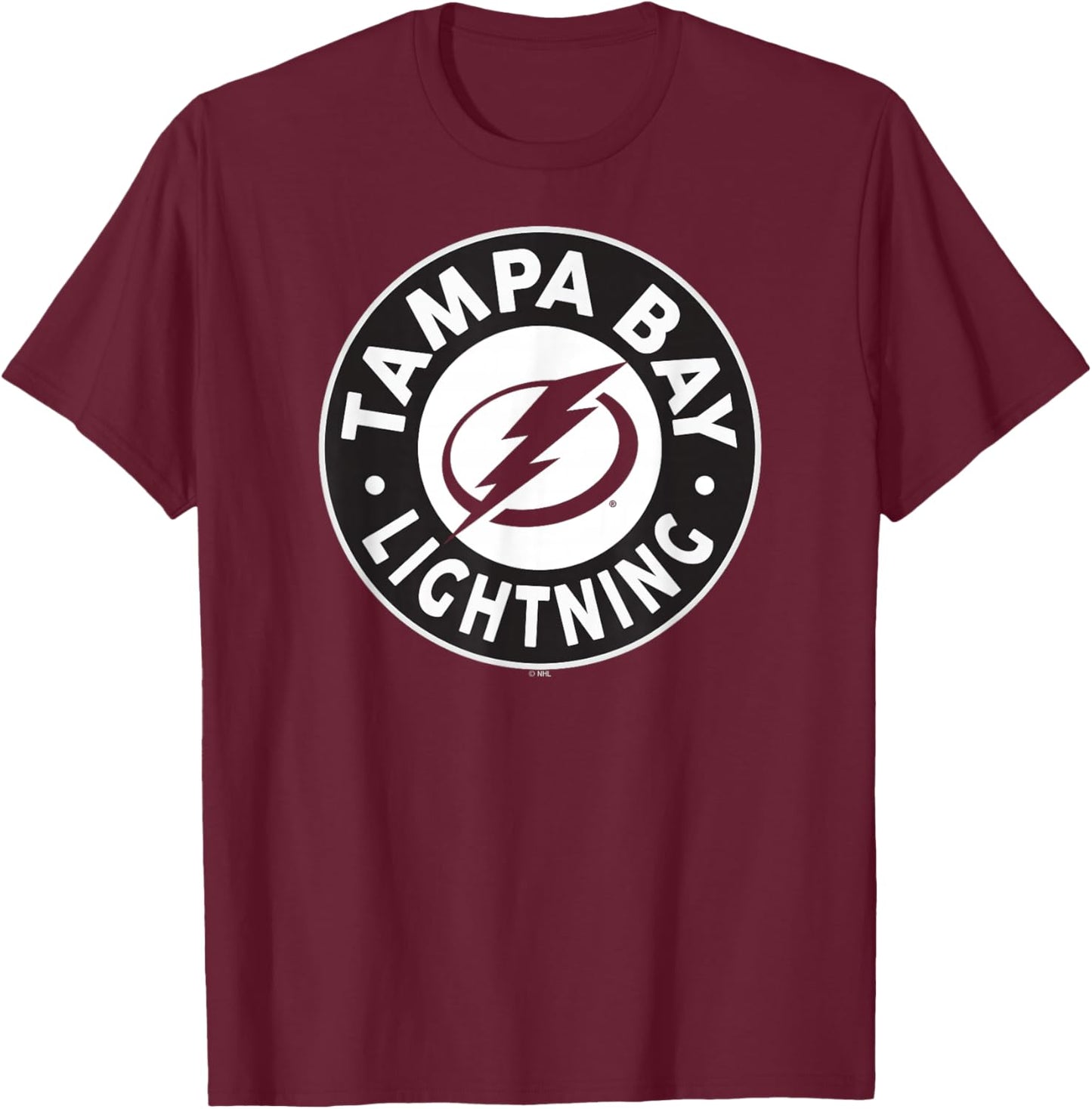 Tampa Bay Lightning Symbol Blue Officially Licensed T-Shirt - T-Shirt | Maroon