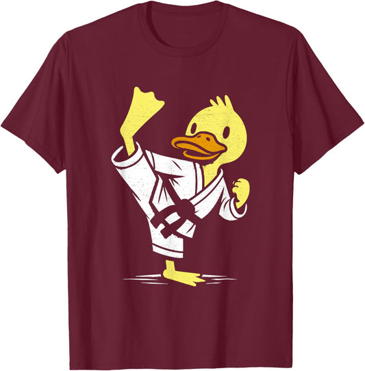 Duck Karate Funny Rubber Duck Lover Martial Arts T-Shirt - T-Shirt | Maroon