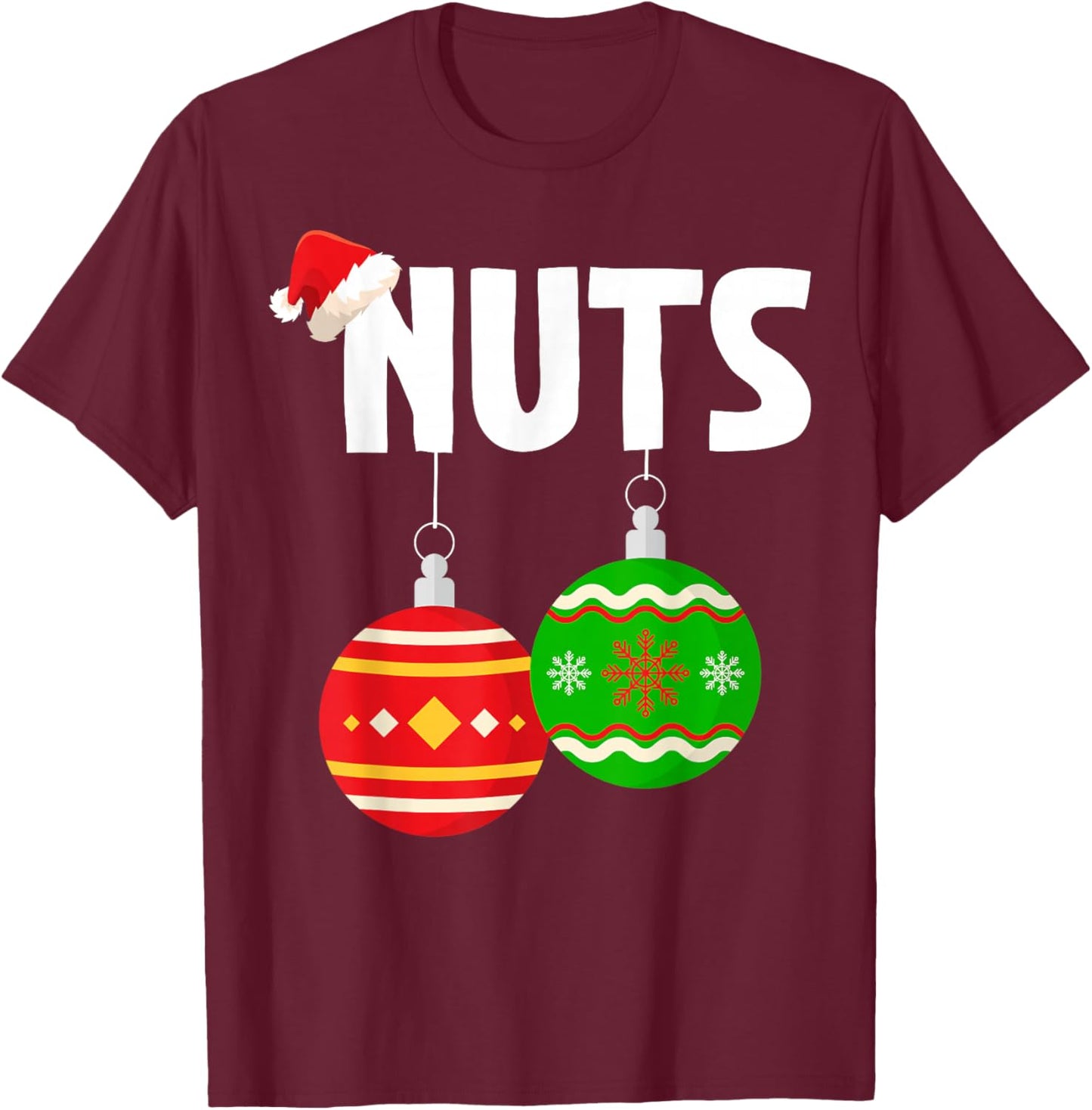 Chest Nuts Matching Chestnuts Christmas Couples Xmas Party T-Shirt - T-Shirt | Maroon