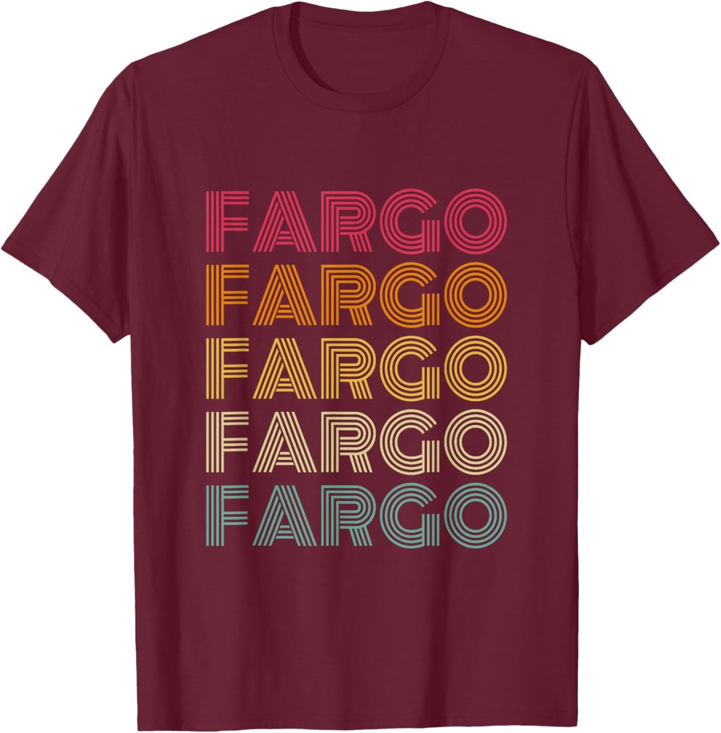 Fargo - Retro Vintage Style 70s 80s Throwback Classic T-Shirt - T-Shirt | Maroon