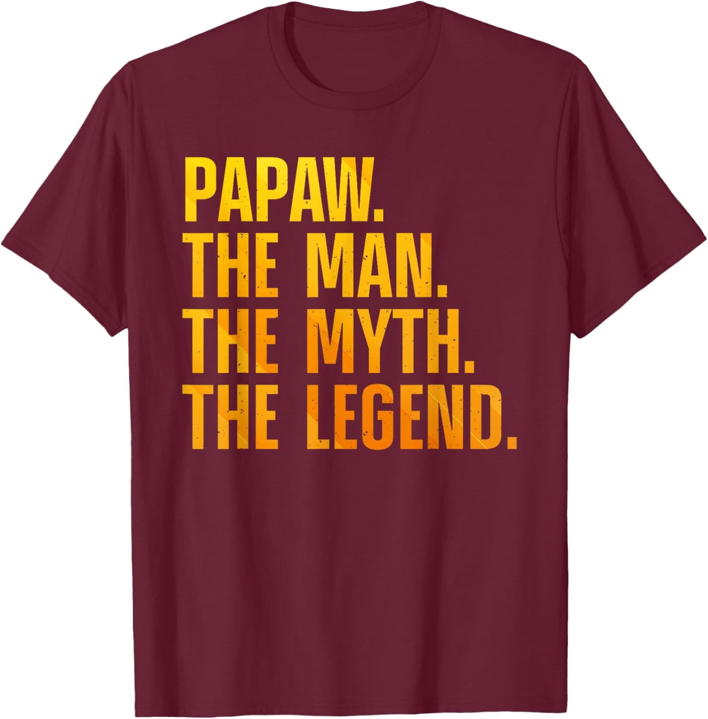 Papaw Design For Grandpa Grandfather From Grandkids Papaw T-Shirt - T-Shirt | Maroon