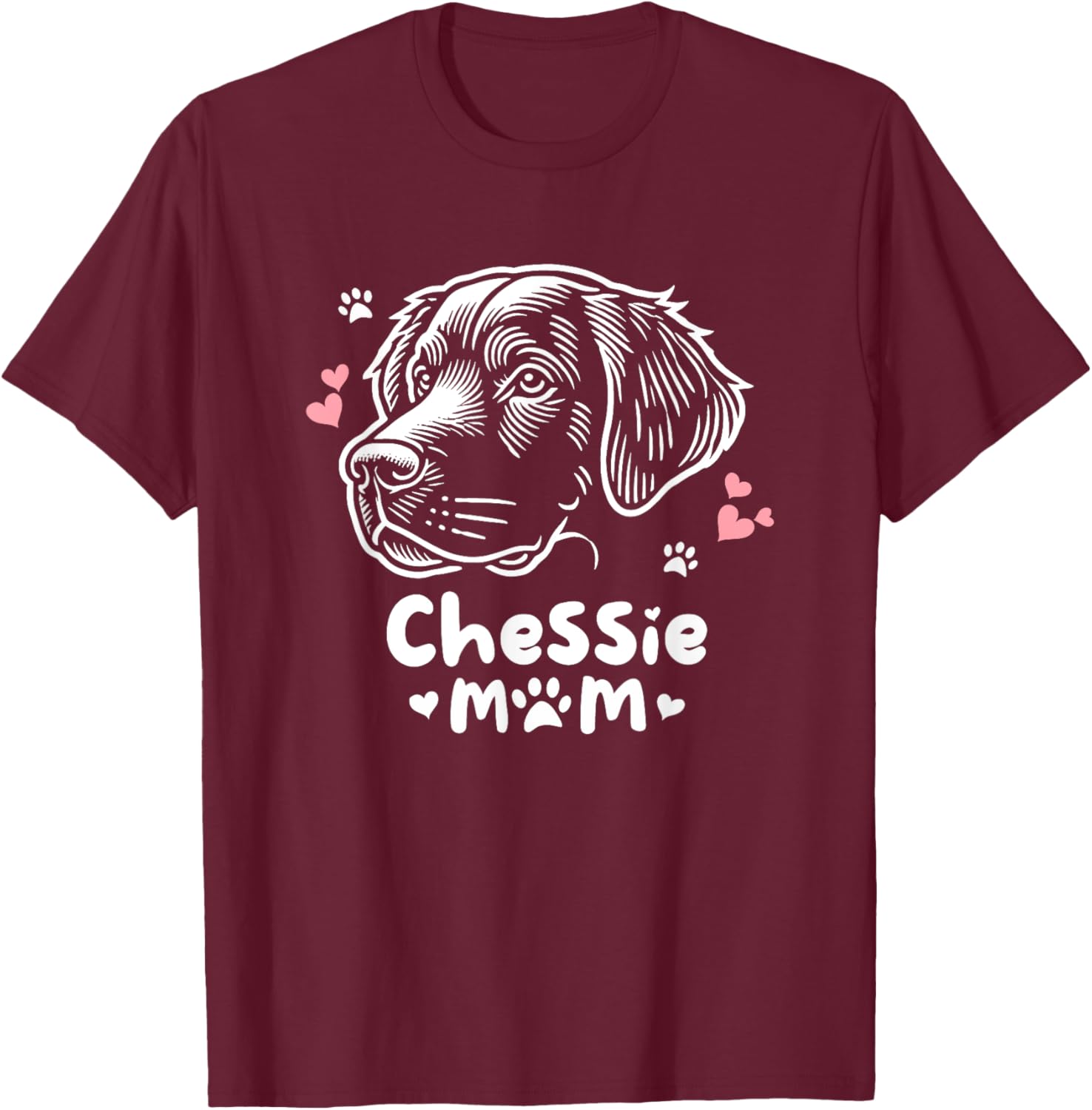 Chessie Mom Chesapeake Bay Retriever T-Shirt - T-Shirt | Maroon
