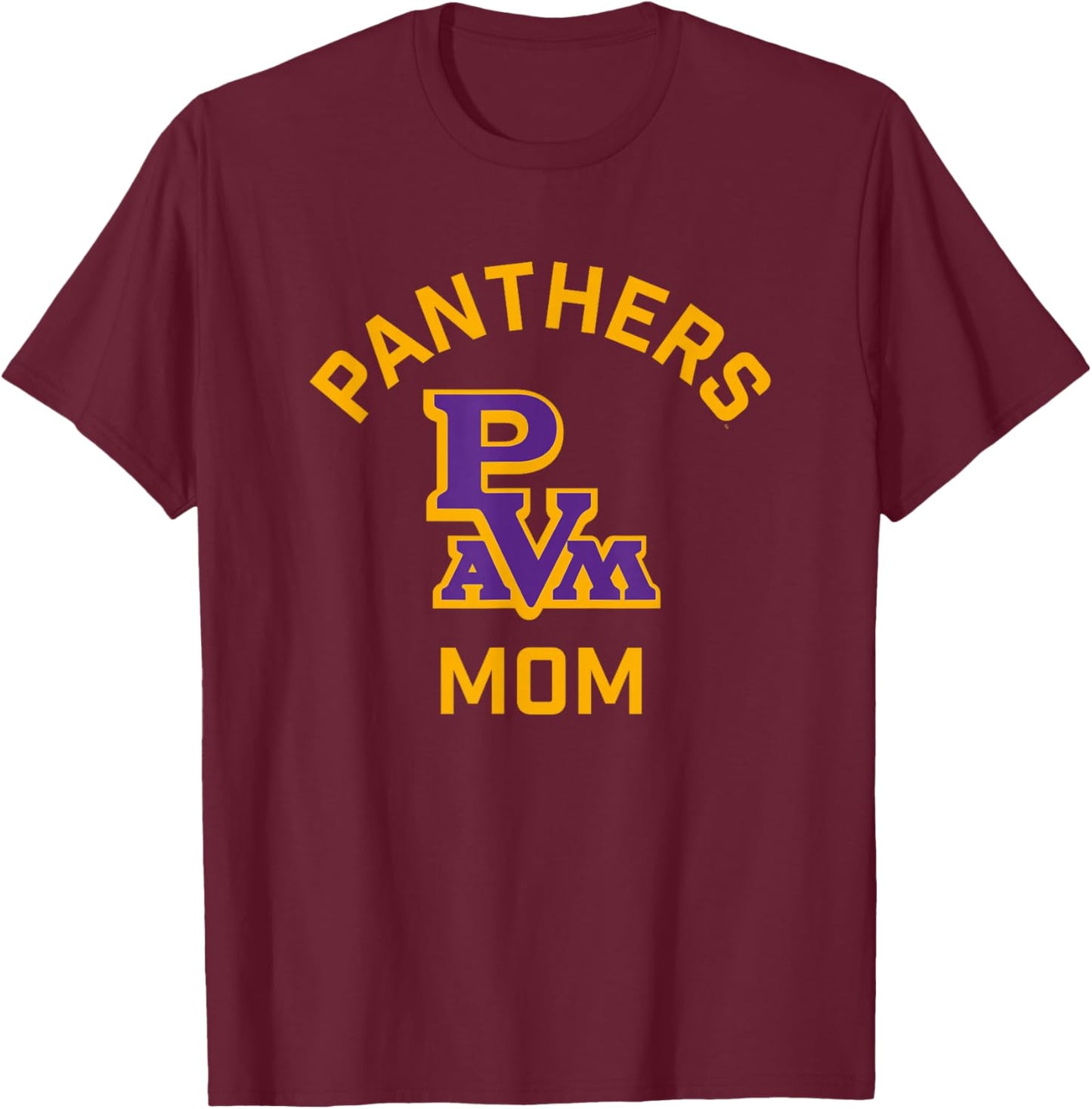 Prairie View A&M University Panthers Arched Mom T-Shirt - T-Shirt | Maroon