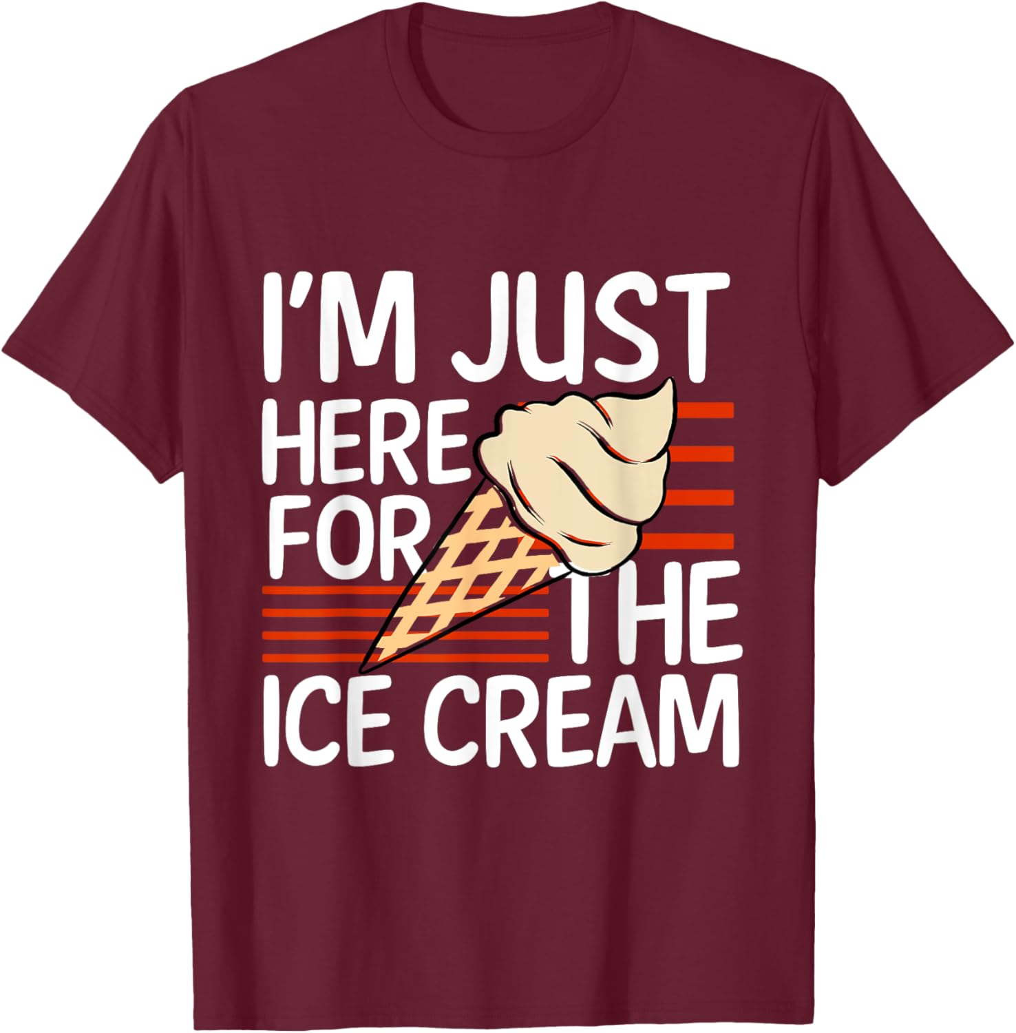 Ice Cream Gelato Summer Men Women Boys Girls Ice Cream T-Shirt - T-Shirt | Maroon
