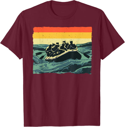 Cool Rafting Art Women White Water Rafting Lover T-Shirt - T-Shirt | Maroon