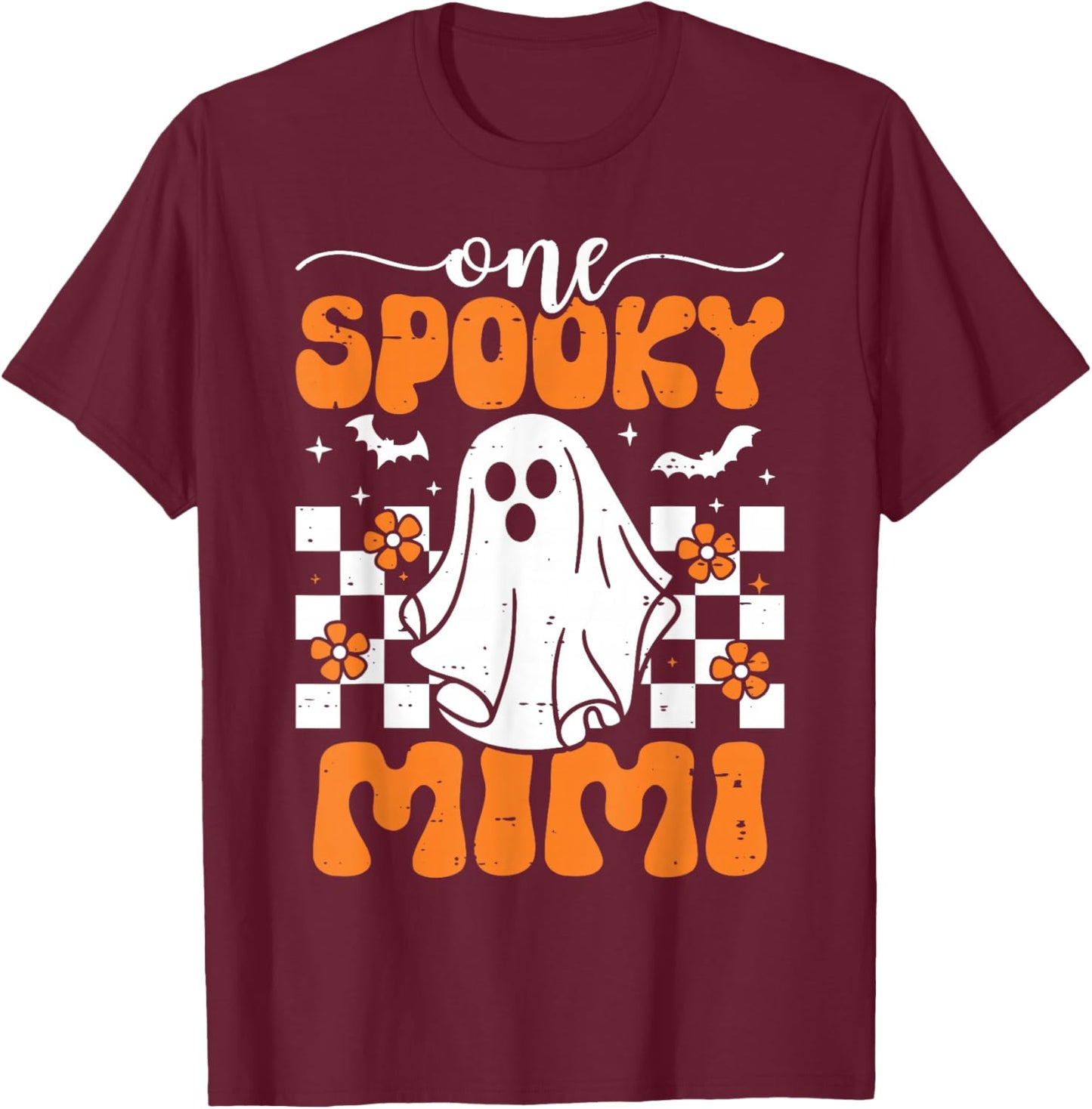 One Spooky Mimi Matching Family Halloween Costumes T-Shirt - T-Shirt | Maroon